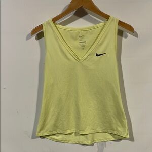 Nike dri-fit Women's Yellow V-Neck Top